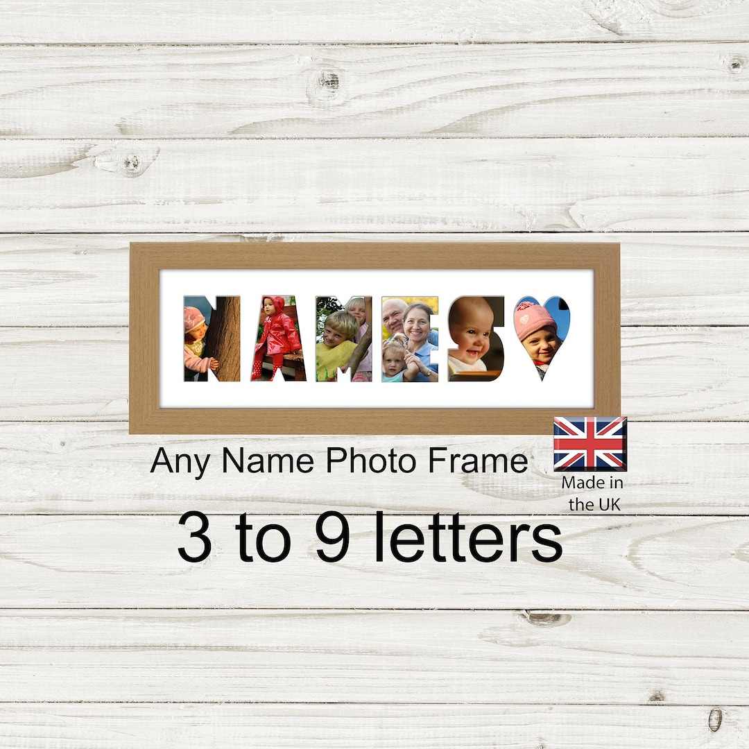 Personalized Name Photo Frame: Custom Letter Picture Frame, Made to ...