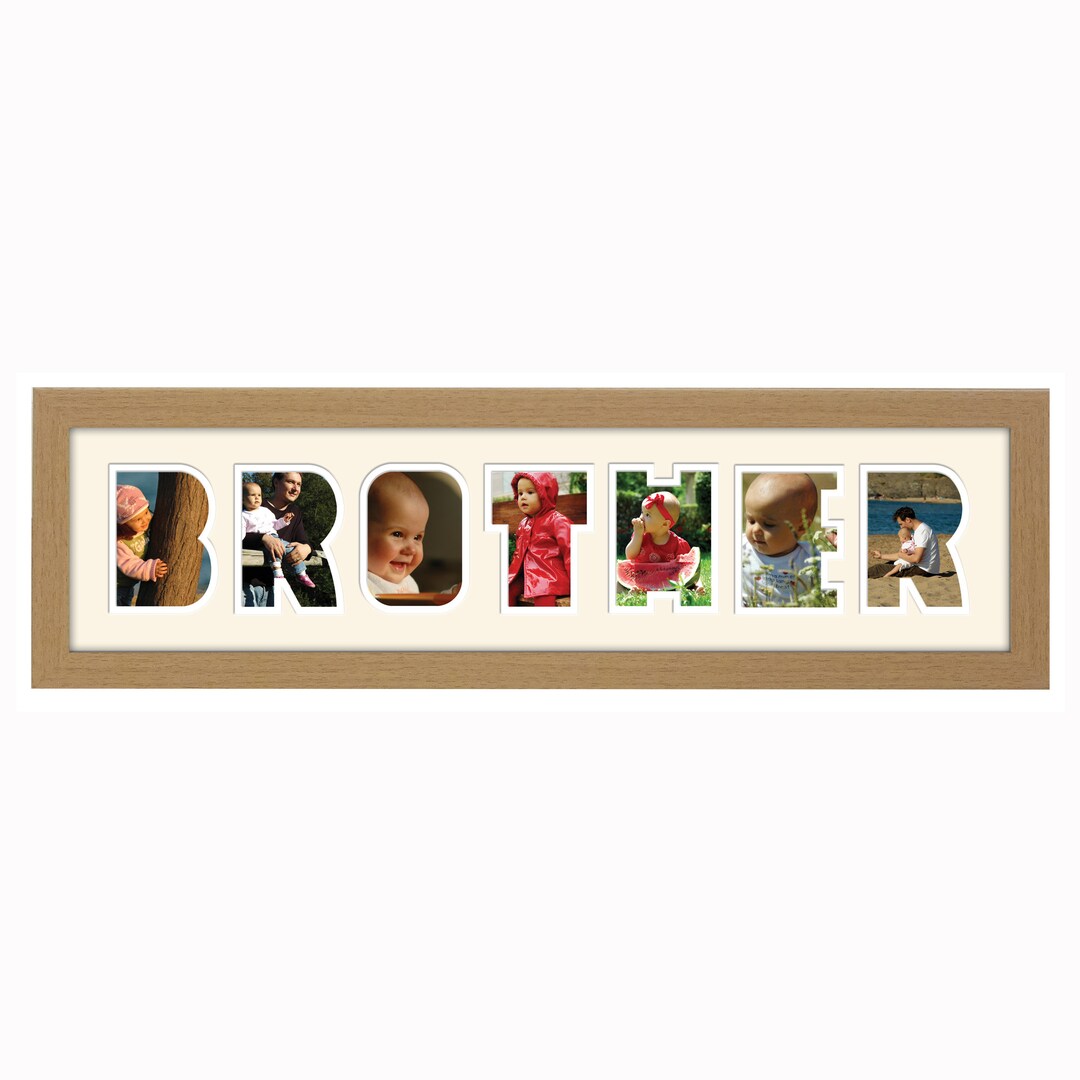 Brother Photo Frame Word Name Photo Frame Special Gift 86 by Etsy