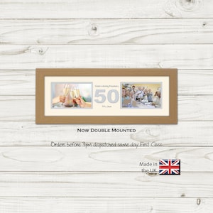 50th Photo Frame 50th Anniversary Photo Frame Golden Wedding Special Gift Two Box 6"x4" Photos 1235A By Photos in a word
