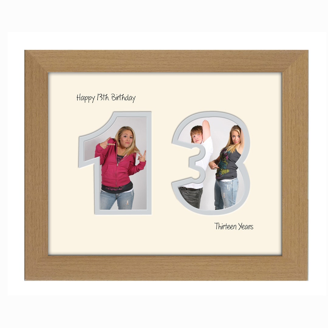 13th Photo Frame 13th Birthday Number Photo Frame Special Gift Word ...
