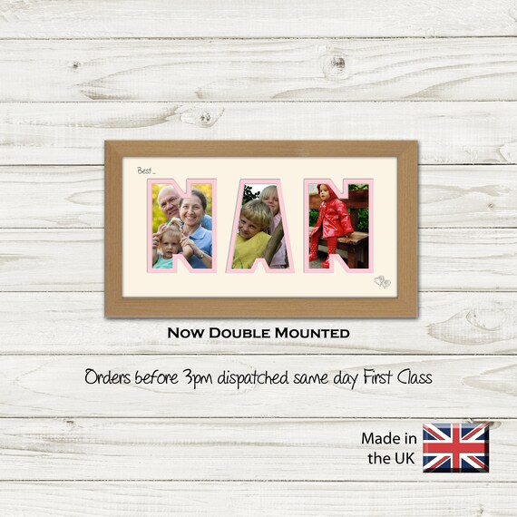 Best Nan Photo Frame Word Name Photo Frame Special Gift Etsy