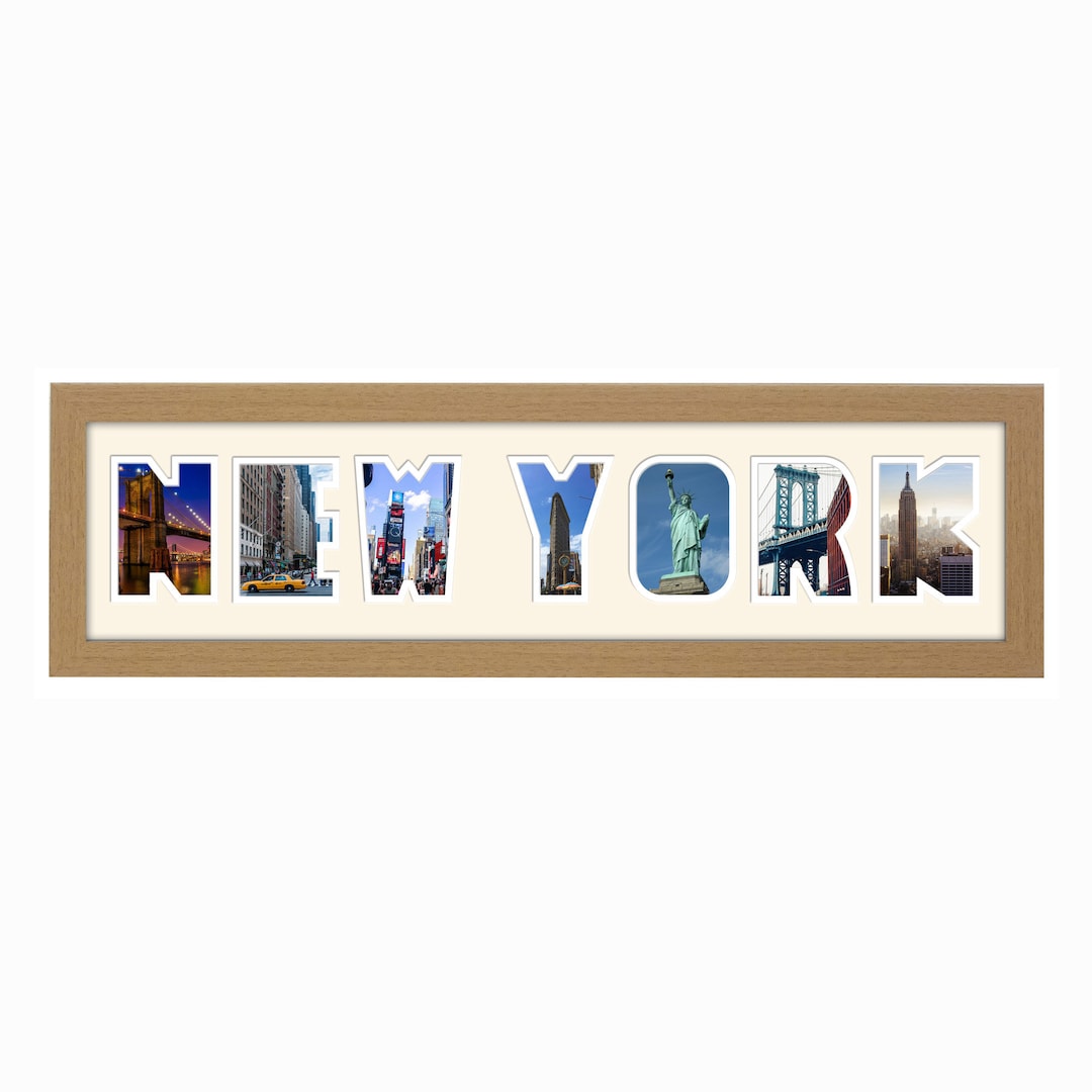 New York Photo Frame Holiday Word Name Photo Frame Gift 1260DD by