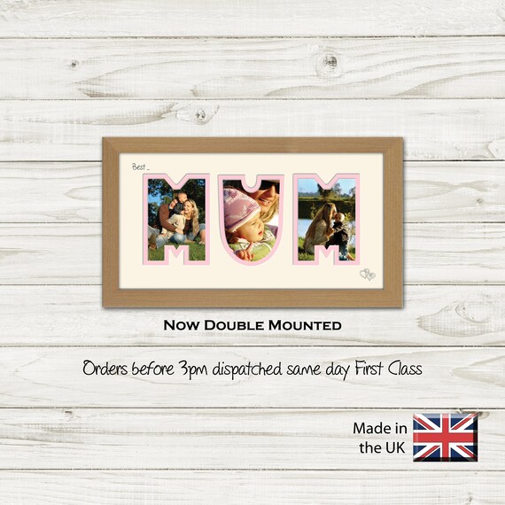 Best Mum Photo Frame Word Name Photo Frame Special Gift Etsy UK