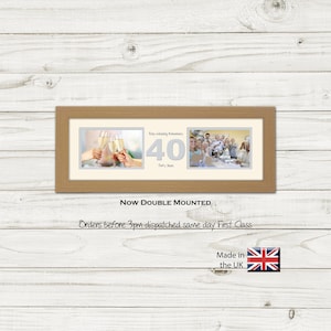 40th Photo Frame 40th Anniversary Photo Frame Ruby Wedding Special Gift Two Box 6"x4" Photos 1234A By Photos in a word