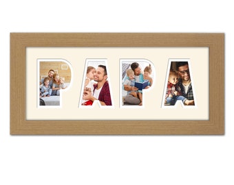 Papa Photo Frame Word Name Photo Frame Special Gift Father's Day Gift 1247-BB By Photos in a word