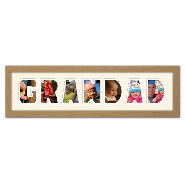 Grandad Photo Frame Word Name Photo Frame Special Gift Father's Day Gift 20-DD By Photos in a word