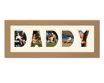 Daddy Photo Frame Word Name Photo Frame Special Gift Father's Day Gift 52A By Photos in a word