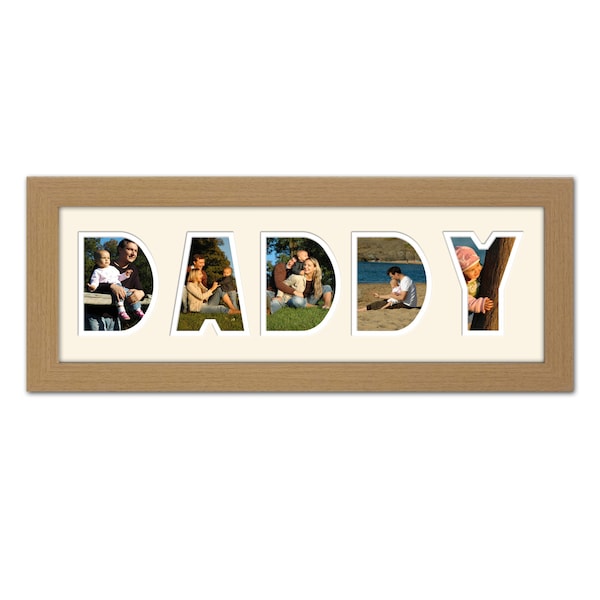 Daddy Photo Frame Word Name Photo Frame Special Gift Father's Day Gift 52A By Photos in a word