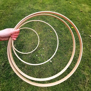Wood Craft Hoops - Hoop Dream Catcher Dreamcatcher Wreaths Flower Rings - Wooden Rings Macrame Wall Hanging - Ring Toss image 3