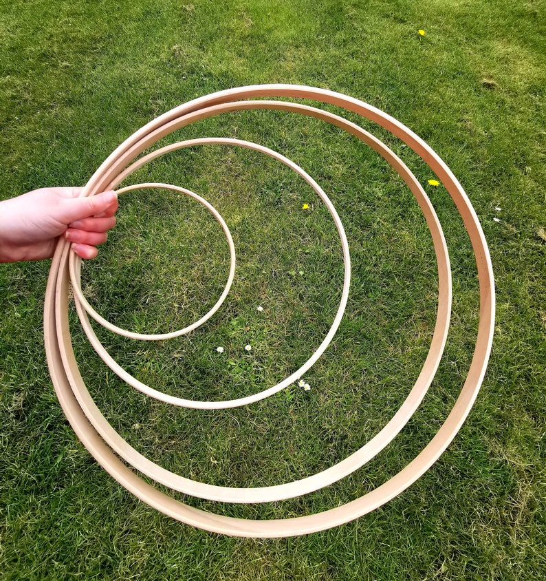 Wood Craft Hoops - Hoop Dream Catcher Dreamcatcher Wreaths Flower Rings - Wooden Rings Macrame Wall Hanging - Ring Toss image 3
