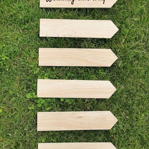 Arrow Signs Handmade Rustic Wood Blank Sign Posts Direction Wedding Garden Party image 1