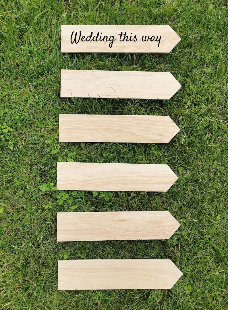 Arrow Signs Handmade Rustic Wood Blank Sign Posts Direction Wedding Garden Party image 1