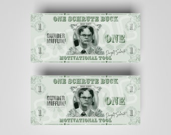 Schrute Bucks "A Motivational Tool" - Novelty Gift / Card Stuffer / Stocking Present. The Office Dwight Schrute Dunder Mifflin Michael Scott