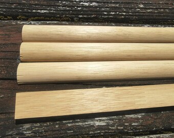 Half Round Dowels Fluted Furniture Wood Trim Craft Poles CUT TO SIZE 