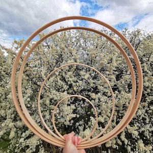 Wood Craft Hoops - Hoop Dream Catcher Dreamcatcher Wreaths Flower Rings - Wooden Rings Macrame Wall Hanging - Ring Toss image 2