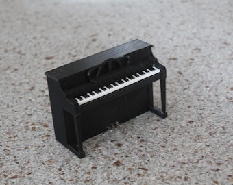 Melody Jane Musica Miniatura Casa Delle Bambole Legno Noce Verticale Pianoforte E Panca