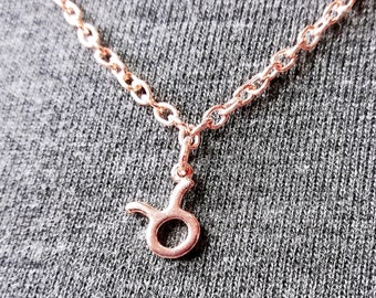 Oxen halsband stjärntecken halsband roséguld horoskop halsband astrologi konstellationshalsband elegant minimalistisk halsband present henne
