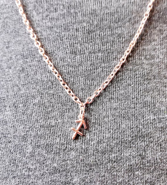 sagittarius necklace rose gold