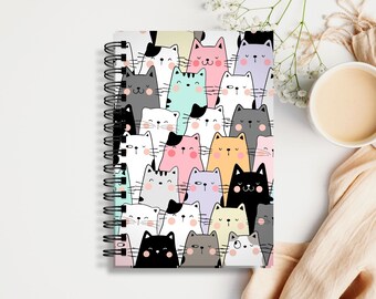 Hardcover Spiral Journal — Cute Cats