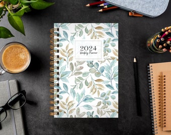 2024 Weekly Planner - Leaves of Gold