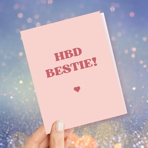 Carte d'anniversaire pour bestie, génération Z, alpha et adolescentes