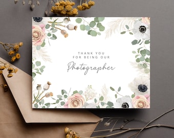 Wedding Card for Photographer - Eucalyptus