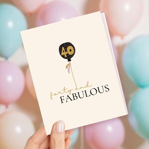 Biglietto di auguri per 40 anni, biglietto per la mamma, quarantenne, favoloso