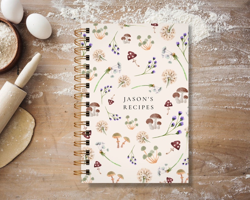 Personalized Hardcover Recipe Book Forager Cover Text