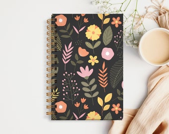 Hardcover Spiral Journal — Fall Wildflowers