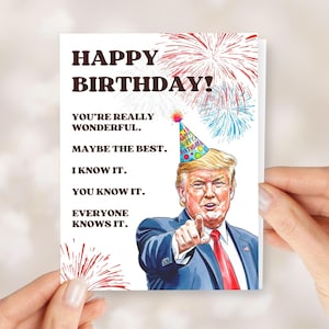 Funny Trump Birthday Card For Republicans