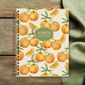 Personalisiertes Spiral-Kochbuch mit 150 Rezeptseiten - Orangen Clementinen