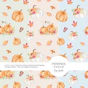 Fall Scrapbook Ephemera Kit, Fall Stickers, Scrapbook Paper, Die Cuts, Junk Journal