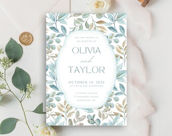 Wedding Invitation Suite — Leaves of Gold