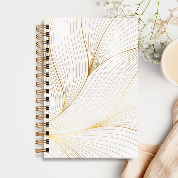 Hardcover Spiral Journal — Gold Leaf