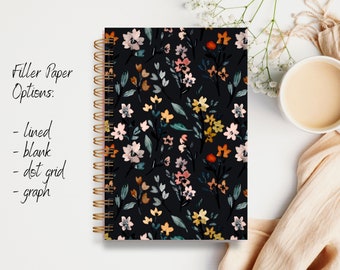 Hardcover Spiral Journal — Dainty Florals