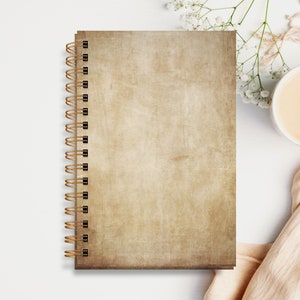 Hardcover Spiral Journal — Vintage Distressed Kraft