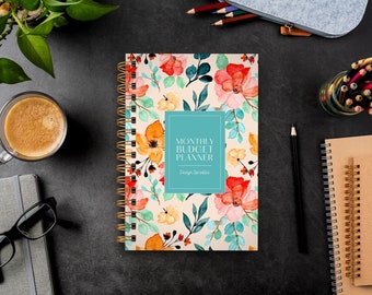 Monthly Budget Planner - Teal Florals