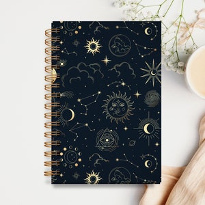 Hardcover Spiral Journal - Zodiac Notebook