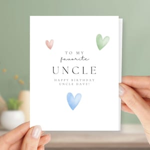 Birthday Card for Favorite Uncle With Hearts