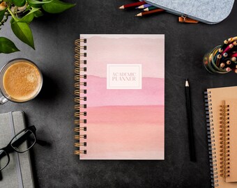 2024-2025 Student Planner & Habit Tracker - Pink Waterfall