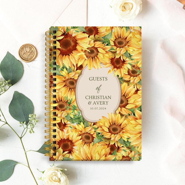 Sunflower Guest Book Etsy