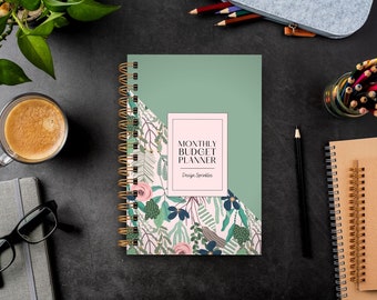 Monthly Budget Planner - Mint Florals