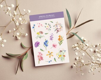 Sticker Sheets - Spring Flowers Planner Stickers