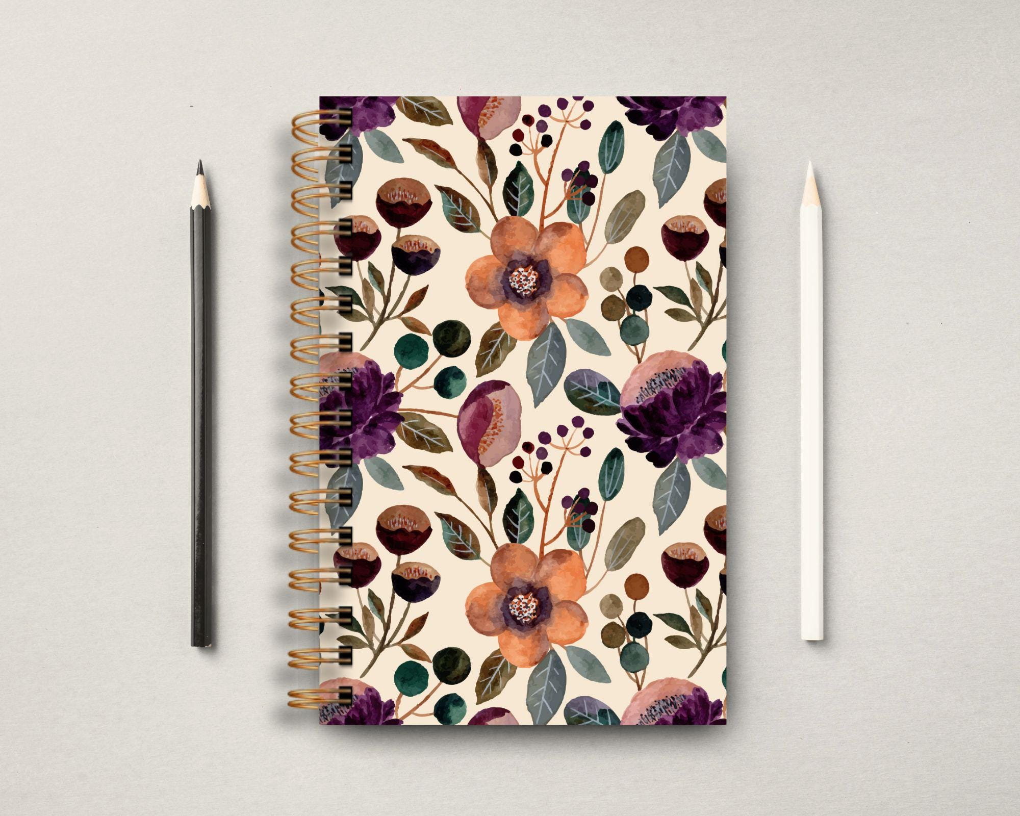 Custom Notebook Journal with 150 Pages, Lined, Dot Grid, or Blank Pages - Autumn Sunrise