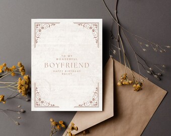Birthday Card for Boyfriend - Vintage