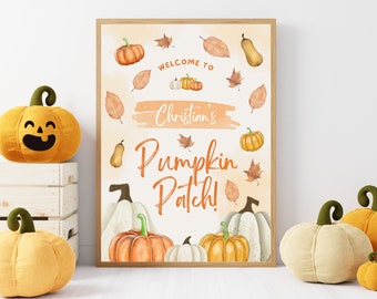 Editable Birthday Print - Welcome to the Pumpkin Patch