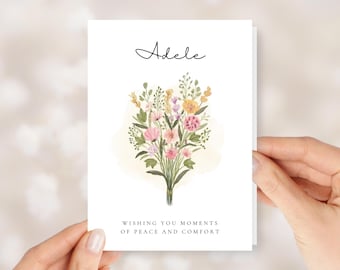 Personalized Sympathy Card For Grief & Mourning over Death and Loss