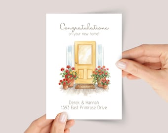 Personalized Housewarming Card with Address for New Homeowner