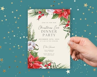 Christmas Eve Dinner Party Invitations