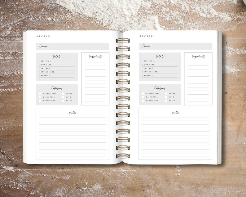 Personalized Hardcover Recipe Book Forager image 5